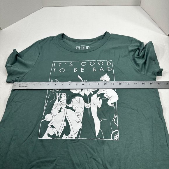 Disney Villains Women's Size XL It's Good To Be Bad Short Sleeve Tee Shirt Green - Picture 8 of 11